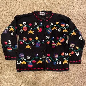 Northern Isles Christmas ornament cardigan